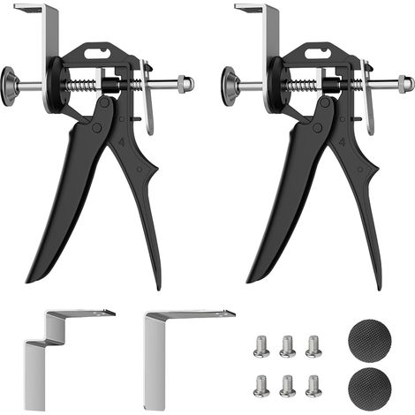 Pince Rapide Pour Tiroir, 2pcs Pinces D'Installation Avant De Tiroir Clip De Fixation Attaches En Acier Inoxydable Pinces De Fixation à Double Couche En Forme De L Pour Menuiserie De Garde-Robe (1/5)