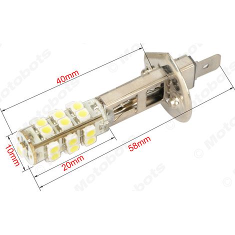 Ampoule LED antibrouillard pour voiture H1 1210 25SMD haute luminosité 3528, lumière blanche 12V. (1/3)