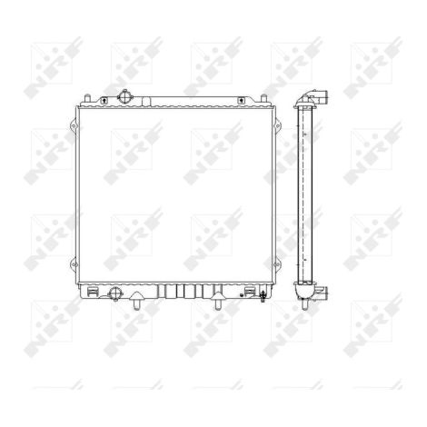 Radiateur, refroidissement du moteur NRF 53480 HYUNDAI 25310H1920 25310H1940