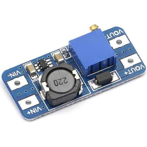 Module Boost Élevateur Réglable 2A Lot de 5, Convertisseur Tension 2-24V vers 5/9/12-28V, Carte Électronique DIY Alimentation (1/3)