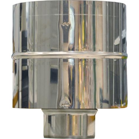 Fumaiolo a botte per Tubo Stufa in acciaio Inox Piemme Speedy art.30   250 mm