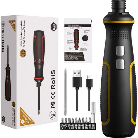 Tournevis électrique rechargeable 3,6 V sans fil avec lampe de travail LED (1/4)