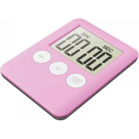 Minuteur numérique de cuisine à grand écran, alarme forte, support intégré, réglage jusqu'à 99min59s, aimant et suspension inclus (1/4)