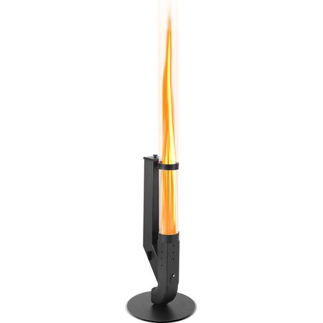 TolleTour Riscaldatore a pellet per terrazza con tubo in vetro 100 x 8 cm, serbatoio 1 kg, autonomia fino a 60 min, acciaio inox 201, h 131,5 cm (1/5)