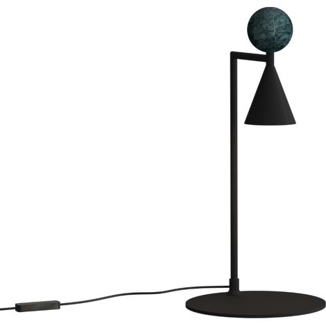 Lampe de table décorative noire avec boule en malachite LED 12W Maxlight BINGO