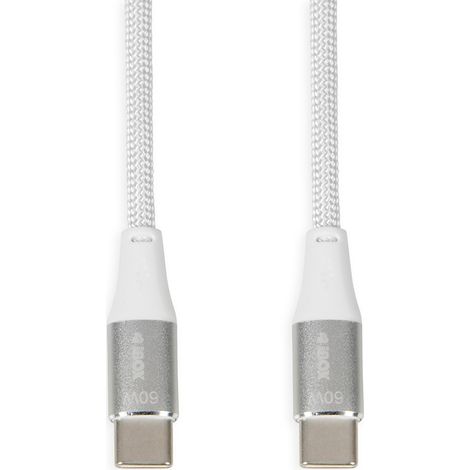 iBOX IKUTC câble USB-C 60W 1m Blanc (1/3)
