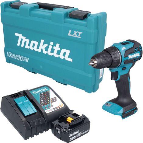Trapano avvitatore a batteria Makita DDF 490 RG1K 18 V 65 Nm brushless + 1 batteria da 6,0 Ah + caricabatterie + valigetta (1/5)