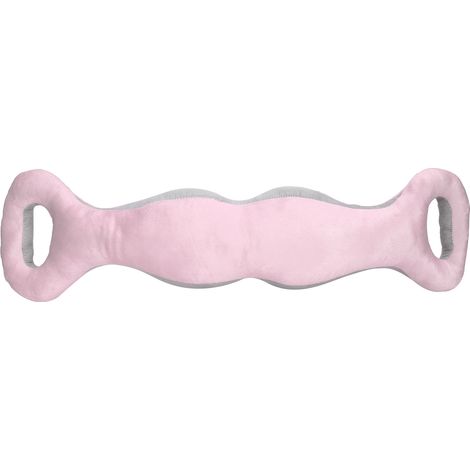 Lot de 2 bandes élastiques de yoga en peluche rose - sangle d'étirement souple pour exercices à domicile, ceinture de fitness intérieure en tissu doux. (1/5)