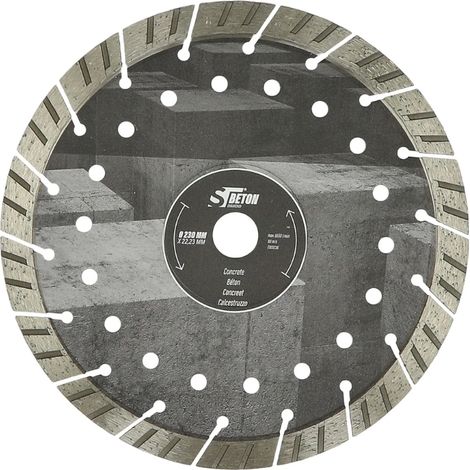 Disque à tronçonner diamanté universel Ø 230 pour la découpe du béton