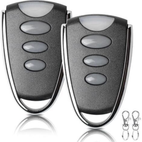 Lot de 2 émetteurs portatifs pour porte de garage 433 MHz Télécommande de rechange pour SC5262, HT6P20B, HT600, HT680, HT6207, HT6010, HT6012, HT6014, série SMC918