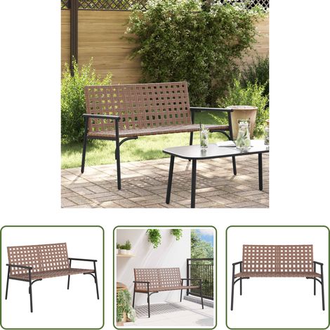 Chaise de jardin en polyrotin - Chaise de jardin Marron 110,5 x 79 x 75,5 cm polyrotin (1/5)