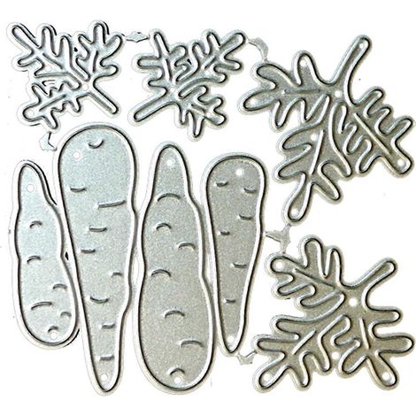 Niedliche Karotten-Prägeschablone, Metallstanzformen, DIY-Osterdeko-Bastelvorlagen