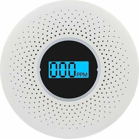 Détecteur de fumée et de monoxyde de carbone combiné avec alarme sonore d'affichage et alarme clignotante et LED Détecteur de fumée et de CO intelligent pour maison entreprise usine entrepôt KTV détec (1/2)