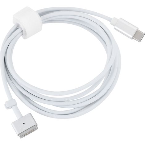 Câble adaptateur de charge rapide Power Delivery pour ordinateur portable, adaptateur USB-C vers connecteur en T, blanc (1/5)