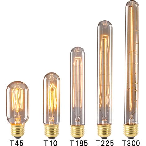 5 bombillas de tungsteno E27 de rosca, bombillas decorativas para comedor (1/3)