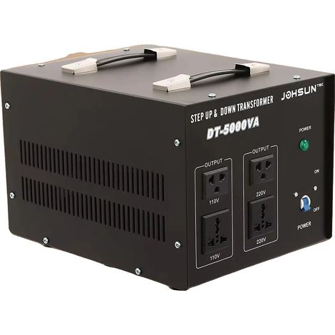 Transformador convertidor de voltaje, 1600 vatios, entrada 110 V – 220 V, salida 220 V – 110 V, diseño compacto, seguro para uso doméstico y de oficina. (1/5)