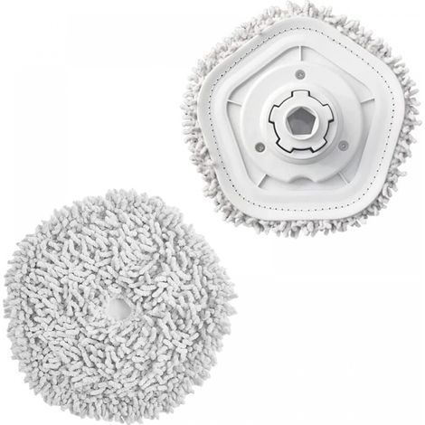 Lot de 2 Chiffons pour W10/W10 Pro de Rechange pour aspirateur Robot, Lavable Tampon de Vadrouille, pour Tous Types de Sols (1/5)