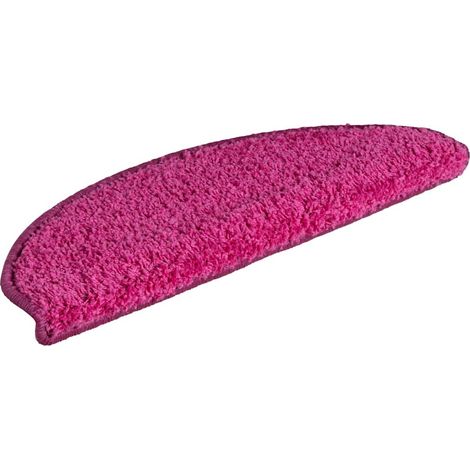 Maison Exclusive - Tappetini per scale 30 pz 65x21x4 cm rosa semicircolari grandi