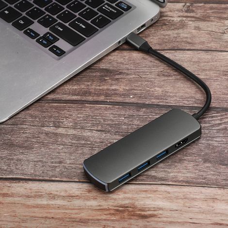 Station d'accueil multifonctionnelle 6 en 1 HD avec hub USB 3.1 Type C vers HDMI et charge rapide PD (1/5)