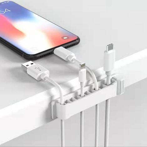 clip per cavi, organizer da scrivania, contenitore per la scrivania, accessorio per ufficio, organizzatore di cavi, fascetta per cavi, gestione dei cavi, adatto per cuffie / cavi dati / mouse, ecc. (B
