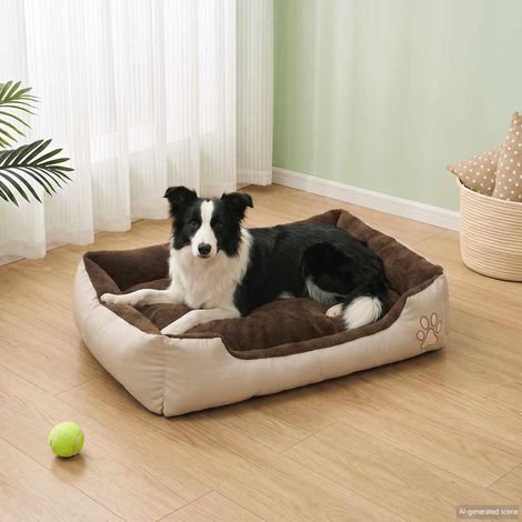 Lit chaud pour chiens avec coussin rembourré Taille XL (1/5)