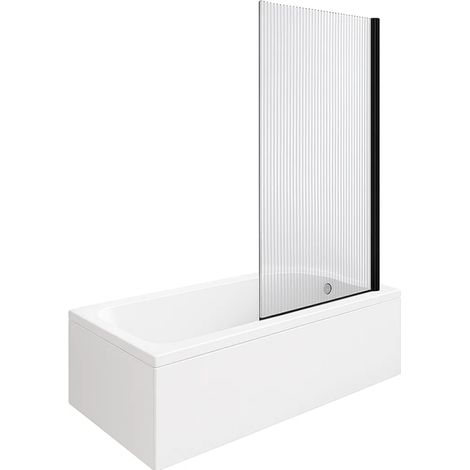 Bañera DURAVIT D-Code con apertura central, 170 x 75 cm + alfombrilla de baño negra AURYS Raywall, versión de repuesto