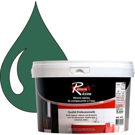 Peinture - Rénove Résine 0.5L - Vert patine - Mat - Multi-supports (Faïence, Carrelage) (1/4)