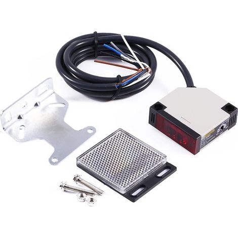 Bardusch-Réflecteur photocellulaire AC 90-250 V 3 A Capteur pour barrière photoélectrique E3JK-R4M1 Interrupteur pour capteur de réflexion miroir Interrupteur (1/5)