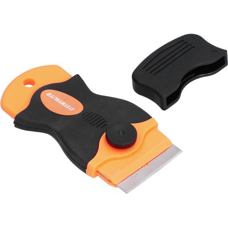 Einklingenschaber mit Bürste zum Entfernen von Etiketten, Klebstoffen und Dichtstoffen, Handreinigungsmesser, vielseitiges Abstreifwerkzeug. (1/5)