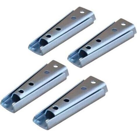 4 paires de supports muraux de tête de lit, connecteurs de meubles suspendus Connecteur de canapé segmenté en métal pour canapé, lit (1/4)