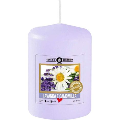 CERERIA DI GIORGIO Candela profumata Lavanda Ø 7 cm h. 10 cm Lilla (1/2)