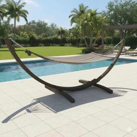 Amaca da Giardino Autoportante Legno Pino Impregnato 9x9cm - Made in Italy, Grigia (1/4)