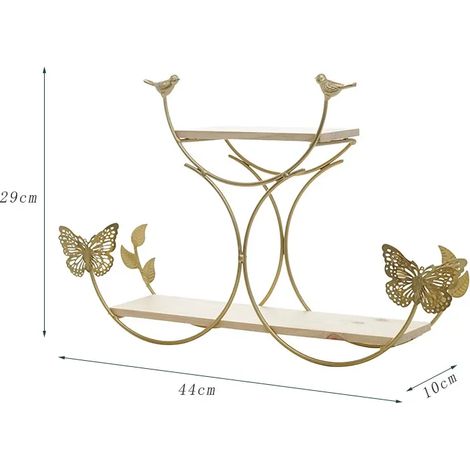 (D) Étagère murale flottante avec support pour plantes en pot, style nordique, décoration intérieure (1/5)