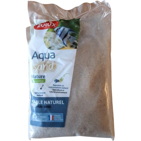 Sol décoratif gravier 0.3-1.2 mm naturel quartz fin 1 kg pour aquarium. - zolux (1/5)