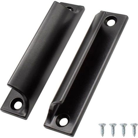 2 Pièces Poignée de Porte Coulissante, Aluminium Poignée Meuble, Poignee de Meuble Cuisine Noir, Disponible pour Portes de Balcon (1/4)