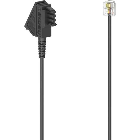 Hama Telefon Analogkabel 15m Schwarz TAE-F-RJ11 6p4c