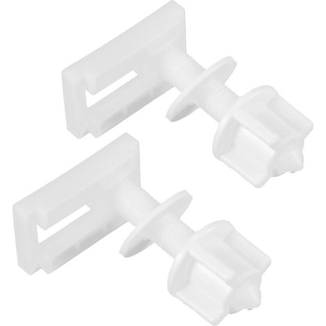 6 tornillos para inodoro, Arandela para asiento de inodoro, Instalación, Juego de anillos de bisagra para asientos de inodoro, con anillo de goma (1/5)