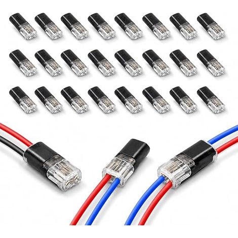 Connecteur Électrique Rapide 2 Broches, Connecteur Fil Basse Tension 18-22 AWG, Électriques (1/5)
