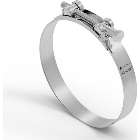 Anello di serraggio GBS 40-43 W1 in acciaio zincato, larghezza 20 mm, Teger, 10 pezzi (1/4)