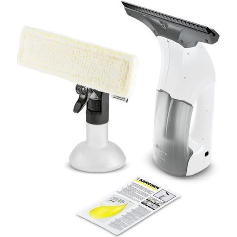 Raclette - Lave Vitre Electrique - Nettoyeur KARCHER WV 1 Plus - Nettoyeur de vitres - Raclette large 250 mm - Autonomie 25 min - Nettoie jusqu'a 70m² (environ 23 vitres) (1/5)