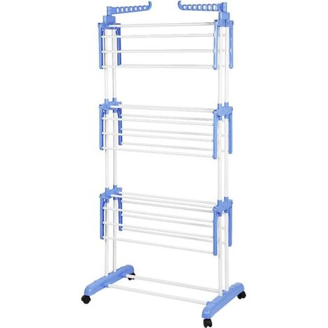 Tier Adjustable Stainless Steel Air Hanging Laundry Rack