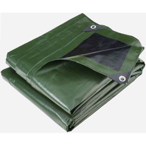 Werka Pro – Bâche de protection ultra lourde 240 g/m² – 3 x 5 m – Polyéthylène imputrescible – Œillets tous les 50 cm – Anti UV