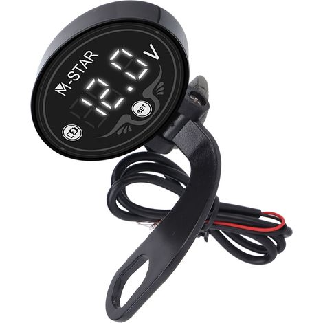 Voltmètre numérique LED pour moto 9-24 V, intelligent, étanche, haute précision, avec moniteur de batterie ABS pour une conduite en toute sécurité (1/5)