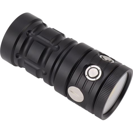 Lampe de poche de plongée LED 18000LM IPX8 étanche USB sous-marine 100M lampe torche de plongée avec 3 sources pour l'apnée en grotte