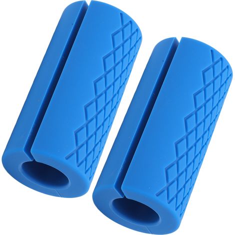 1 Paire de Poignées Épaisses pour Barre d'Haltères, Antidérapantes, Fitness et Musculation, Bleu (1/5)