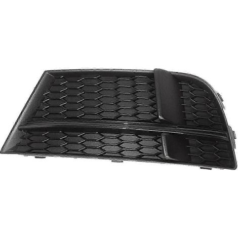 Cache de grille inférieure de pare-chocs avant gauche, motif nid d'abeille, référence 8V3807681AB, compatible avec Audi A3, S3 et M (2017-2019), feu antibrouillard intégré. (1/5)