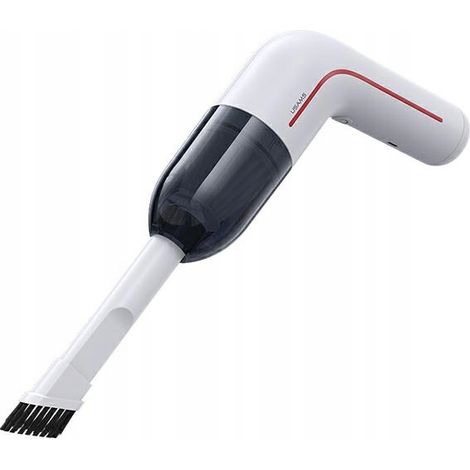 Mini aspiradora inalámbrica de 65 W para coches, blanca.