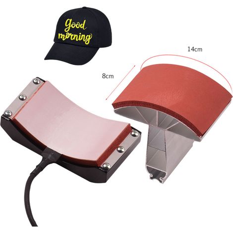 Coussinet de presse à chaud pour chapeau 220 V efficace, accessoire en gel de silice 5,5 x 3 pouces