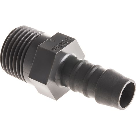 RS PRO Mâle Droit 1/2pouce, BSP 1/2" mâle, en Nylon ( Prix pour Paquet de 5 )
