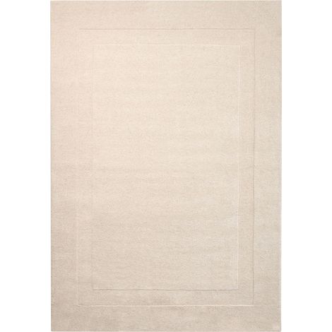 Teppich KARGIL Cremeweiß 160 x 230 cm Wolle